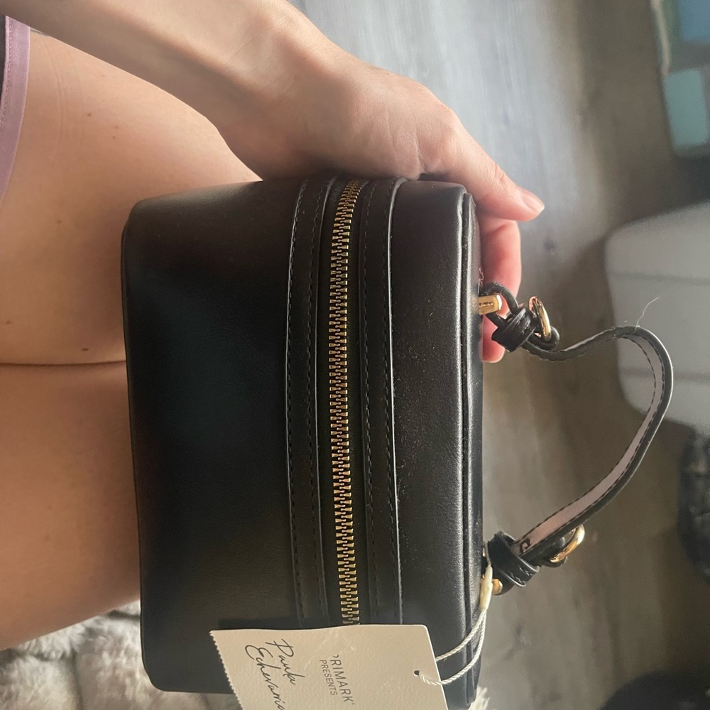 Primark Black Cosmetic Bag with Gold Accents